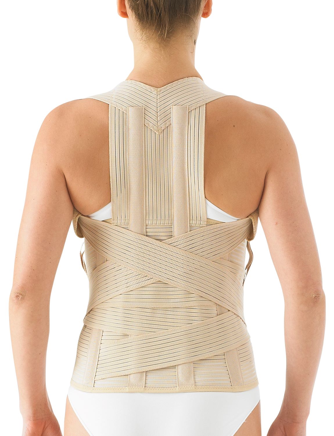 Woman wearing Neo G Dorsolumbar Support/Brace facing back