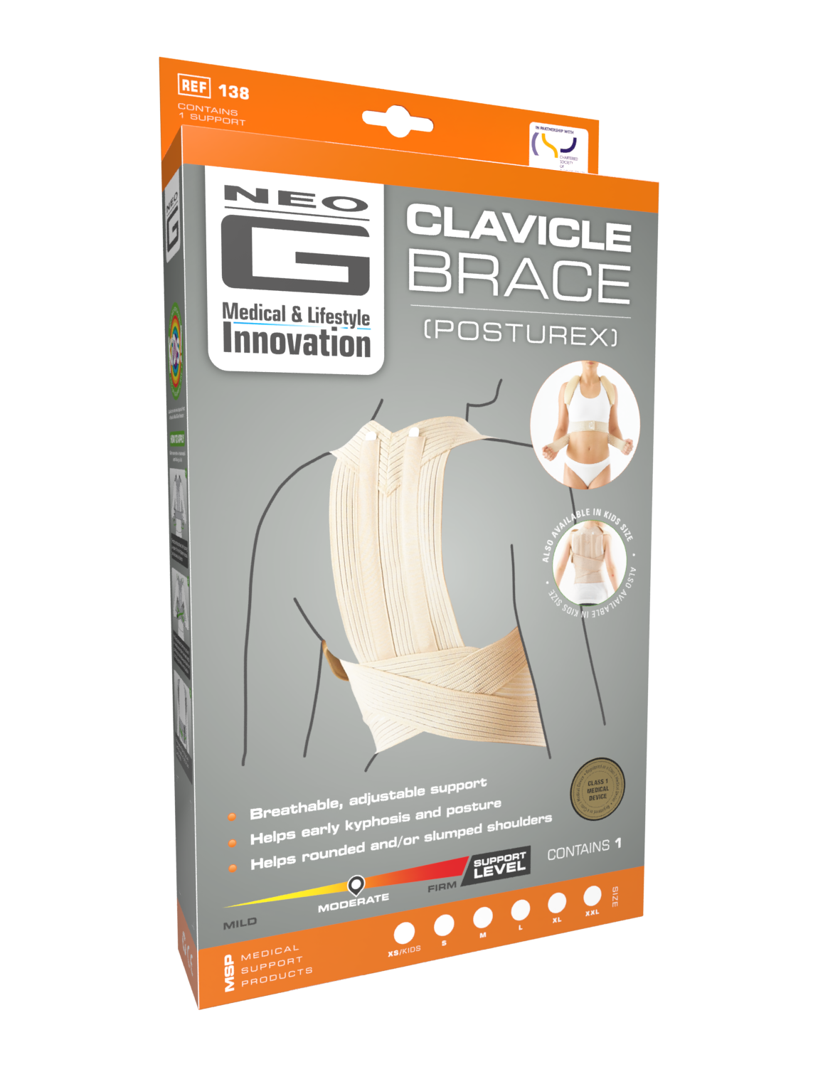 Neo G Clavicle Brace (Posturex) box