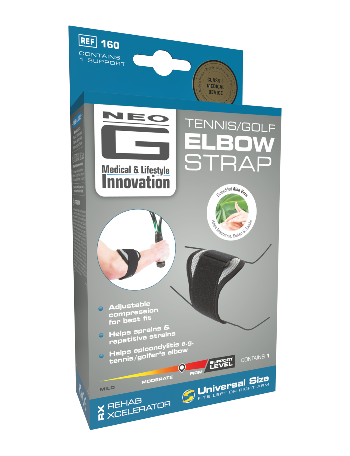 Neo G Rehab Xcelerator Tennis/Golf Elbow Strap box