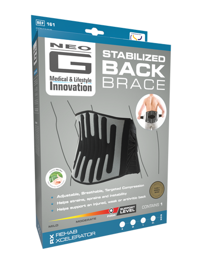 Neo G Rehab Xcelerator Stabilized Back Brace box