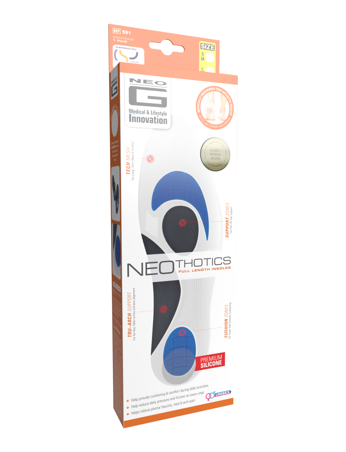 Neo G NeoThotics Silicone Full Length Insoles Box