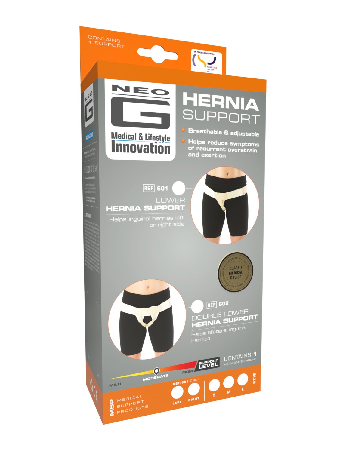 Neo G Lower Hernia Support box