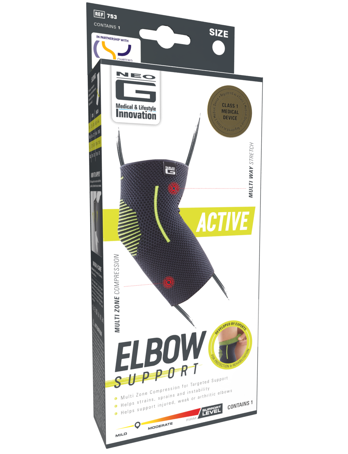 Neo G Active Elbow Support box