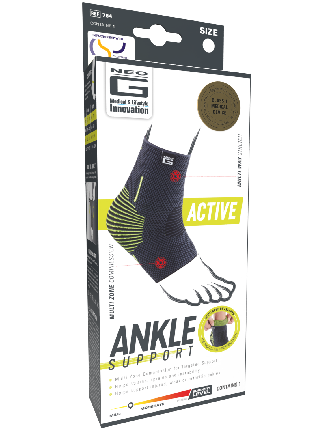 Neo G Active Ankle Support box