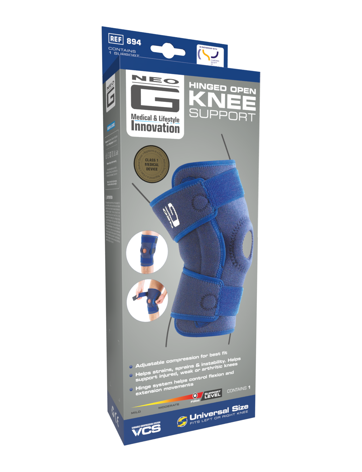 Neo G Hinged Open Knee Support box