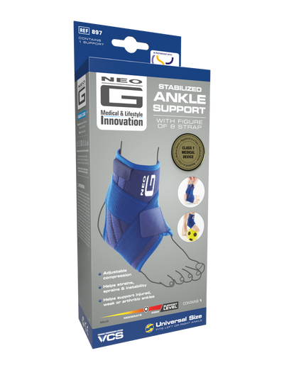 Neo G Stabilized Ankle Support with Figure of 8 Strap box