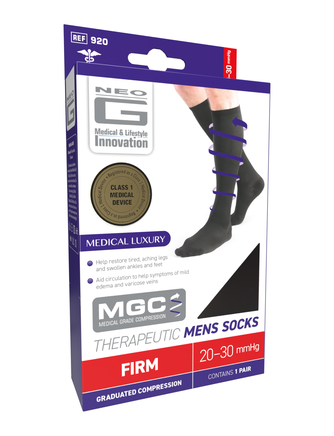 Neo G Therapeutic Mens Compression Socks box