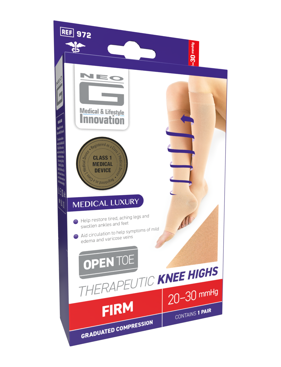 Neo G Therapeutic Knee Highs (Open Toe) box