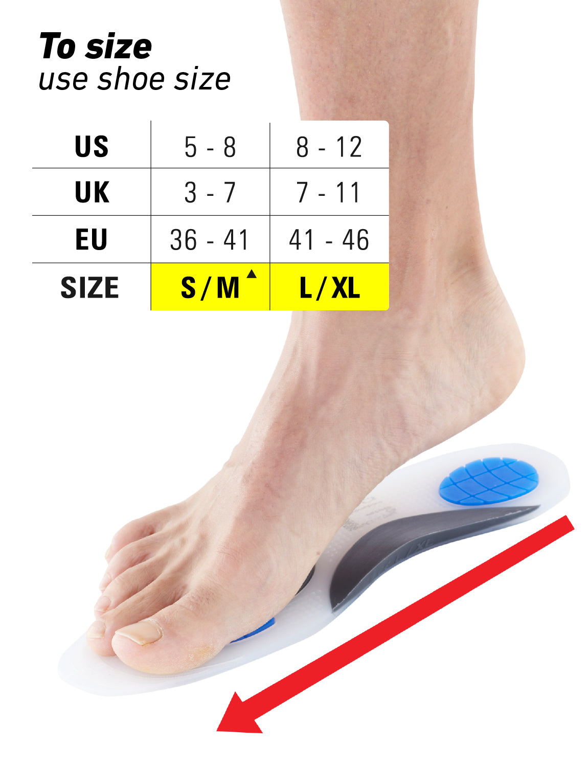 Size 31 Insole Silicone Insole Full Length | Neo G UK