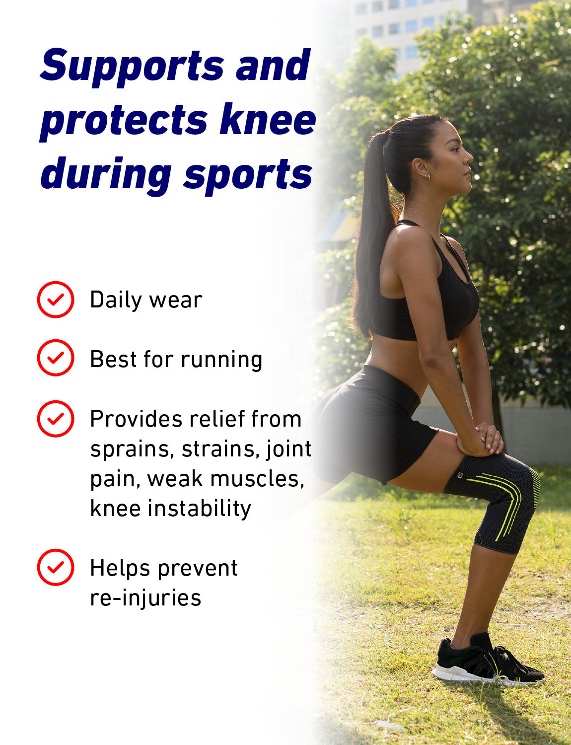 Active Knee Support - Fits Left or Right Knee