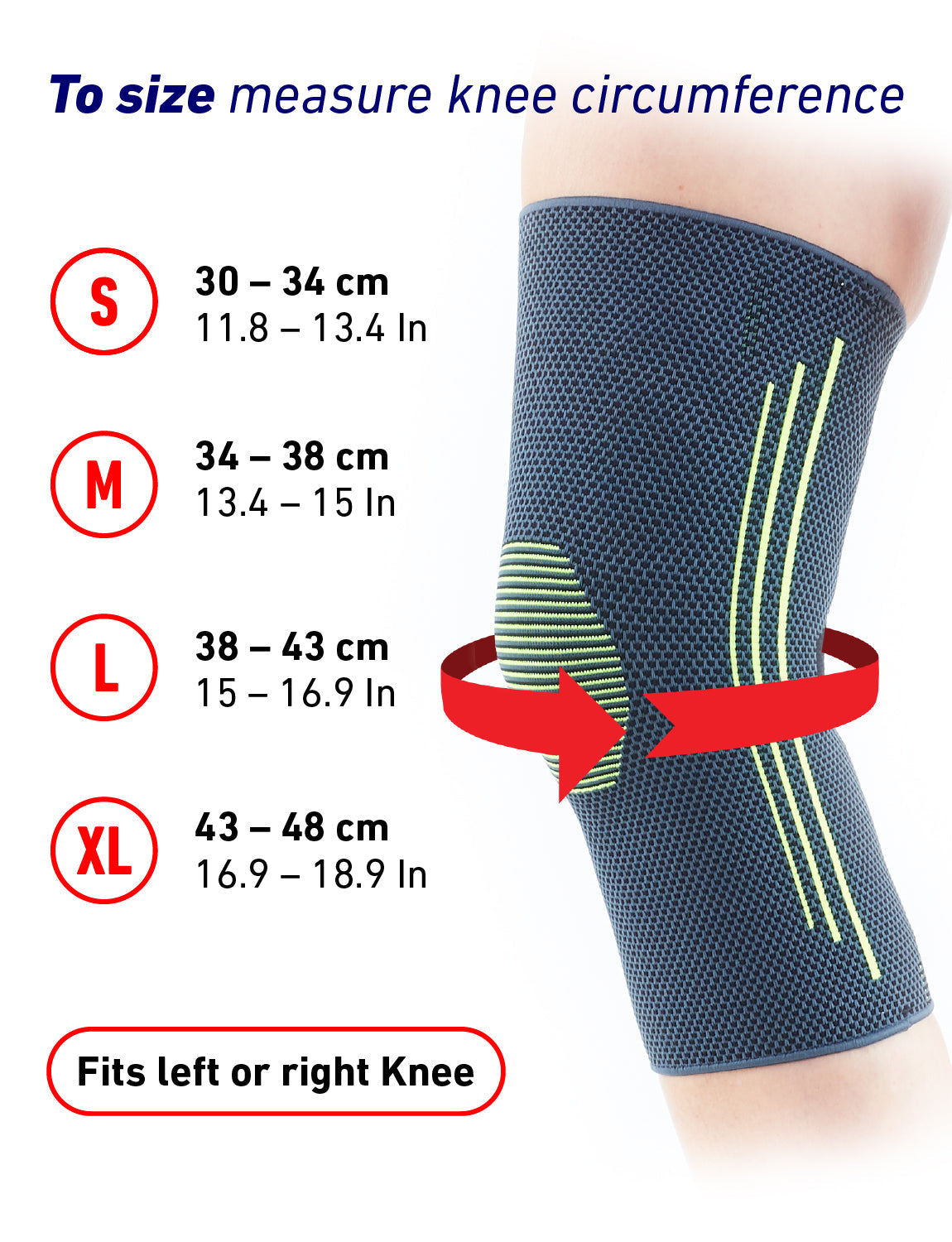 Active Knee Support - Fits Left or Right Knee