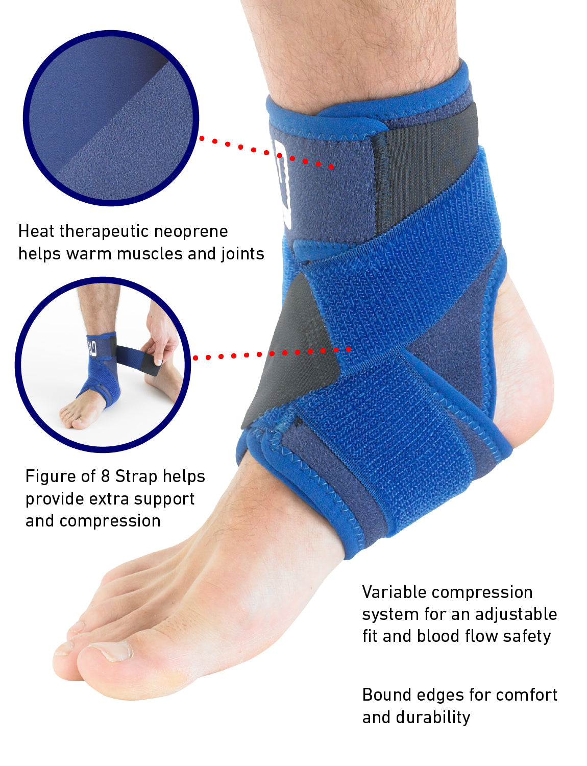 Ankle Tough Rehab System : ankle exercise straps