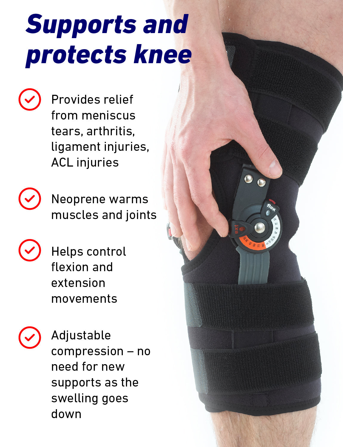 Adjusta Fit Hinged Open Knee Brace - Arthritis Supports Australia: Quality  Support Products for Arthritis Relief