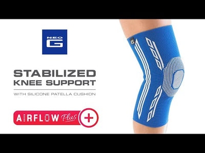 Airflow Plus Stabilized Knee Support with Silicone Patella Cushion